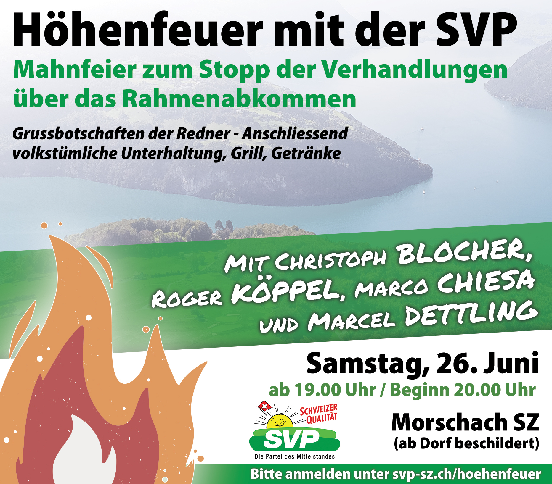 Höhenfeuer mit der SVP