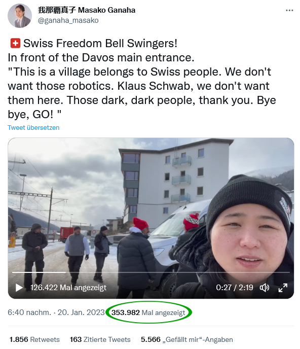 Video mit Masako und den Freiheitstrychlern geht viral, bereits 350k views!