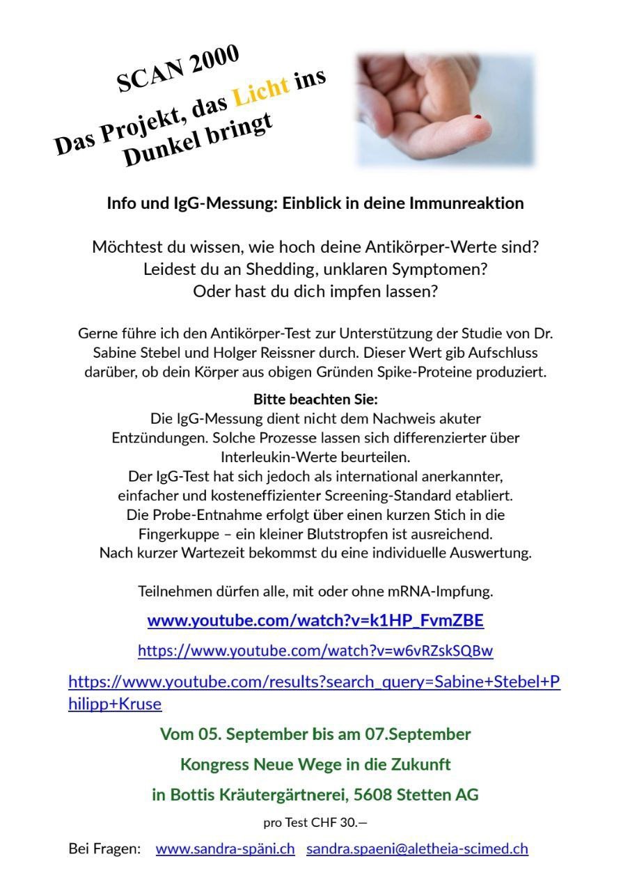 IgG-Messung – Kongress Neue Wege in die Zukunft – Bottis Kräutergärtnerei
