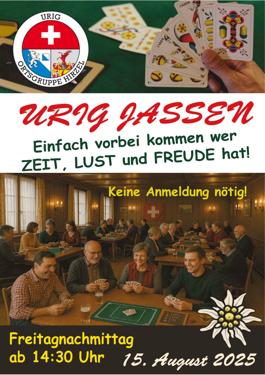Urig – Jassen – Urighaus Hirzel