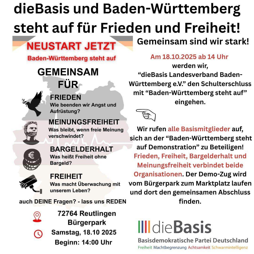 Baden-Württemberg steht auf Demonstration