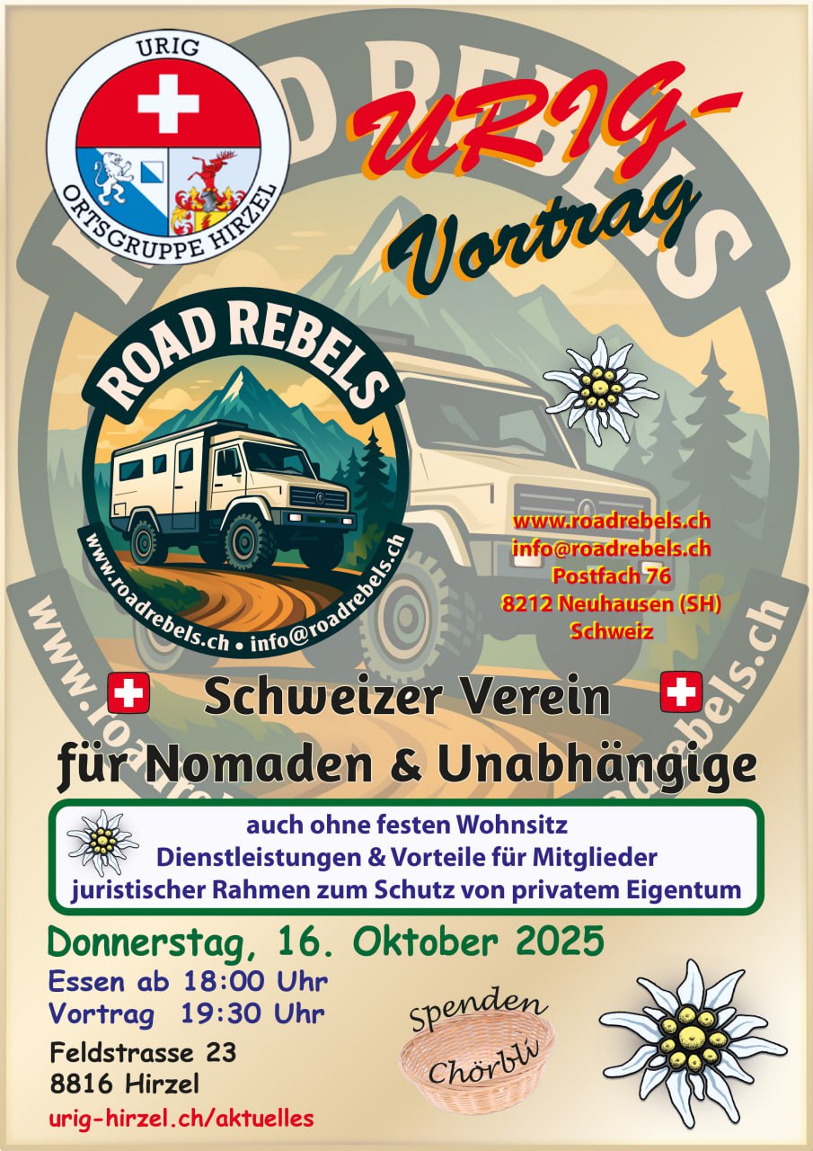 Urig-Vortrag Schweizer Verein für Nomaden & Unabhängige