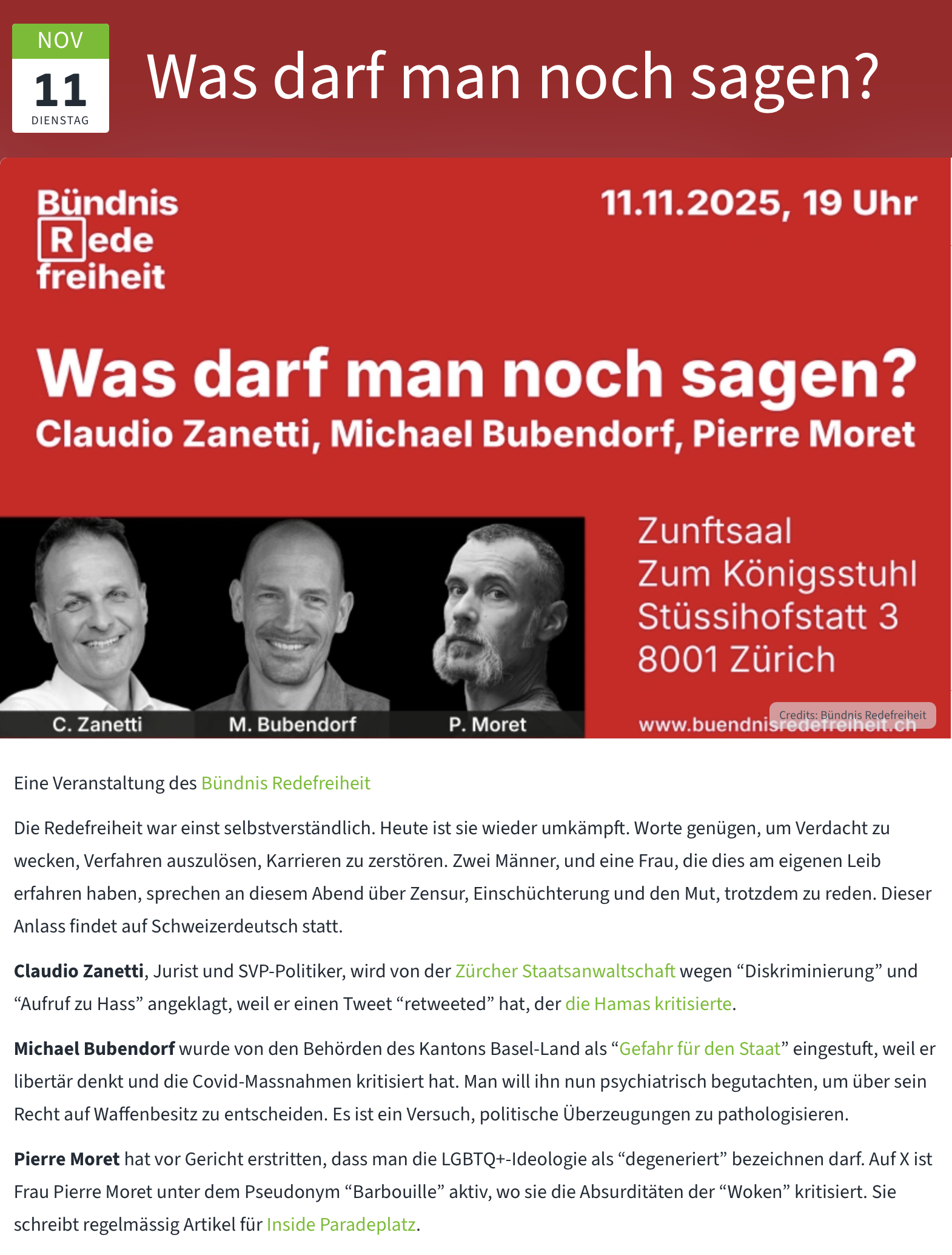 Bündnis Redefreiheit – Was darf man noch sagen?