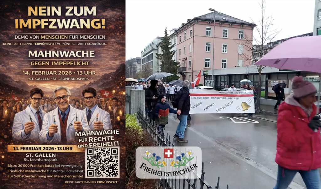 NEIN zum Impfzwang - Kundgebung in St. Gallen am 14.02.2026