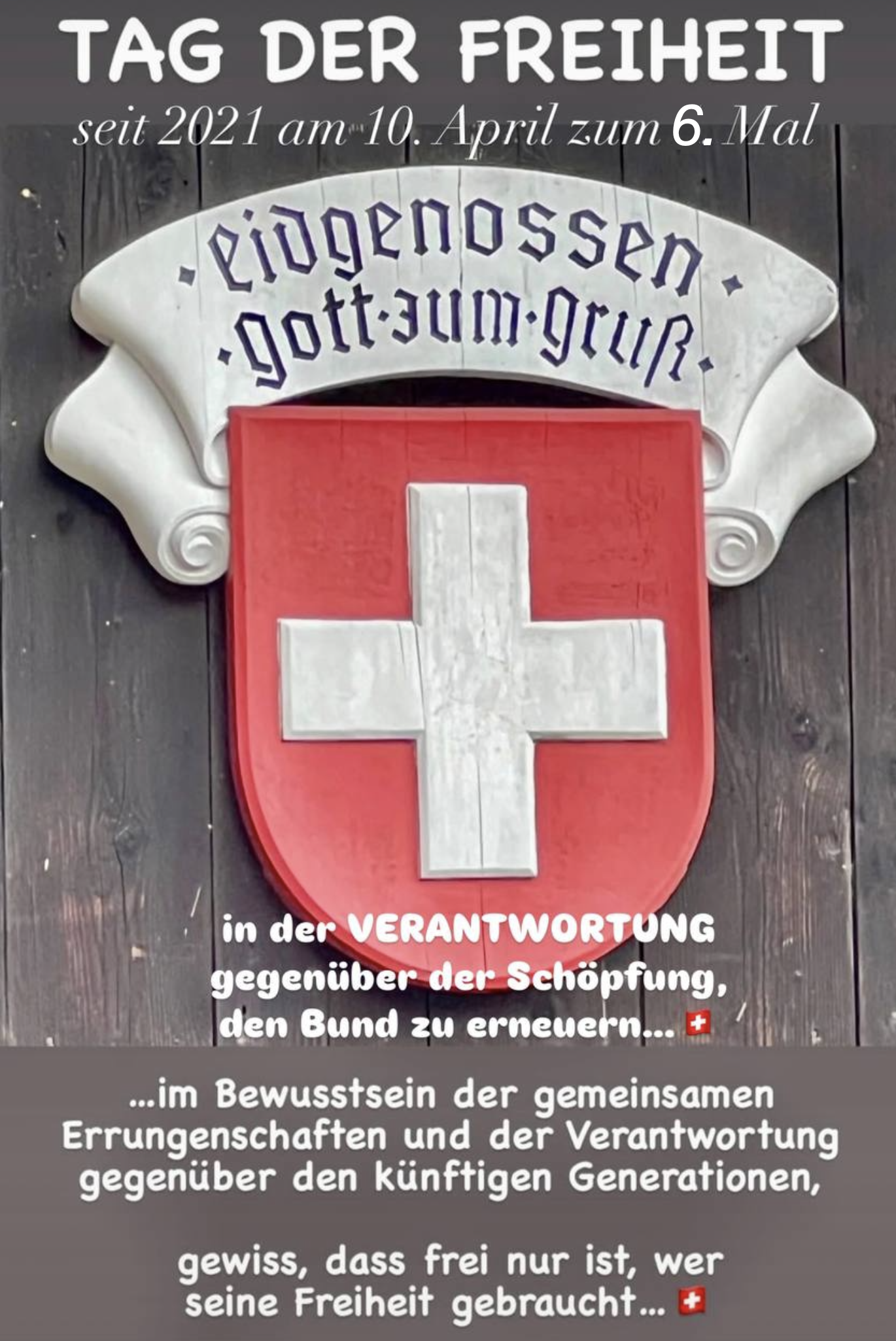 Am 10. April 2026 ist zum 6. Mal Tag der Freiheit