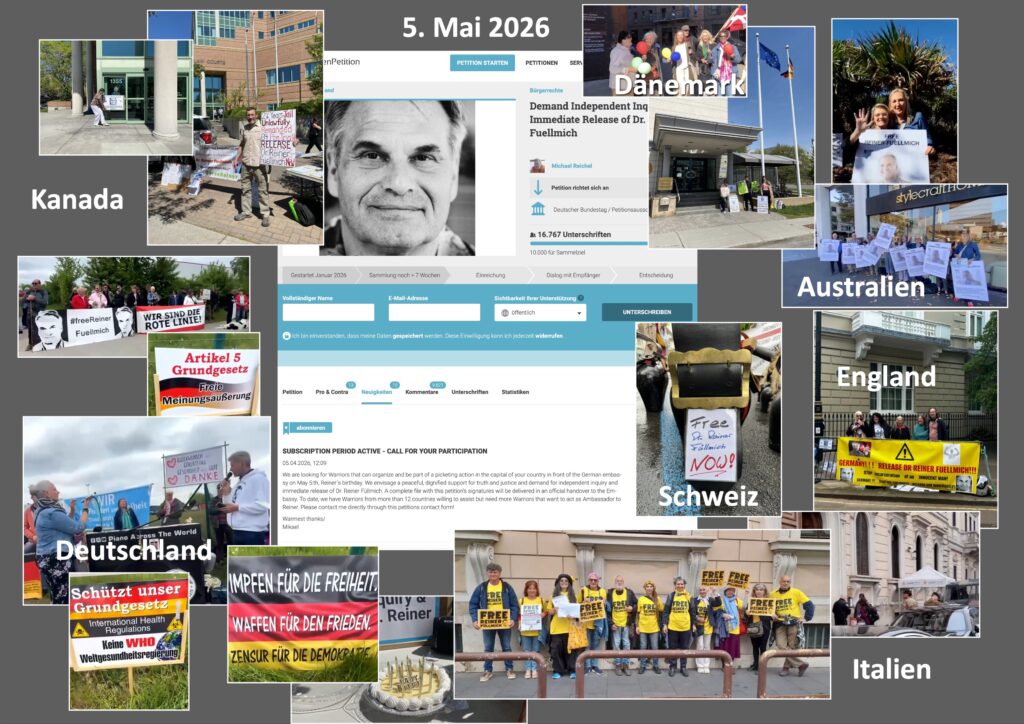 5. Mai 2026 - Freiheit für Dr. Reiner Füllmich
